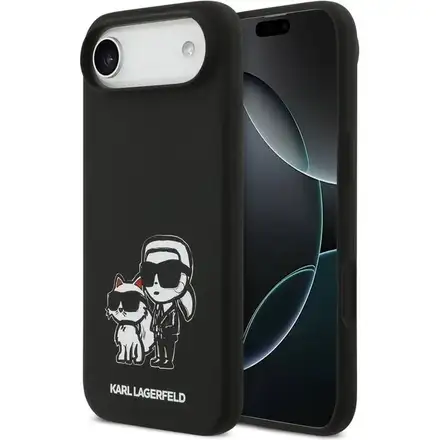 Karl Lagerfeld Liquid Silicone K&CH Sketch MagSafe kryt iPhone Air černý