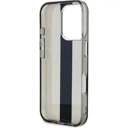 Karl Lagerfeld IML Stripe Logo kryt iPhone 16 Pro černý