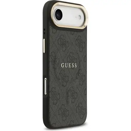 Guess PU Leather 4G Gold Frame MagSafe kryt iPhone Air černý