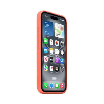 iPhone 16 Silicone Case with MagSafe - Mandarinková