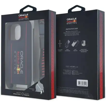 Red Bull Silicone Vertical Logo MagSafe Zadní Kryt + Crossbody popruh pro iPhone 16 Pro modrý
