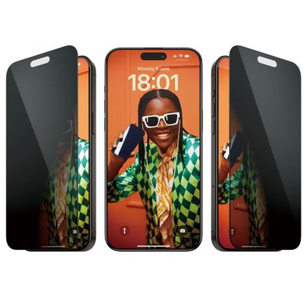 PanzerGlass ochranné sklo UWF Privacy pro iPhone 15 Pro Max - Black Frame