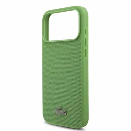 Lacoste PVC Iconic Petit Pique Metal MagSafe kryt iPhone 18 Pro Max zelený