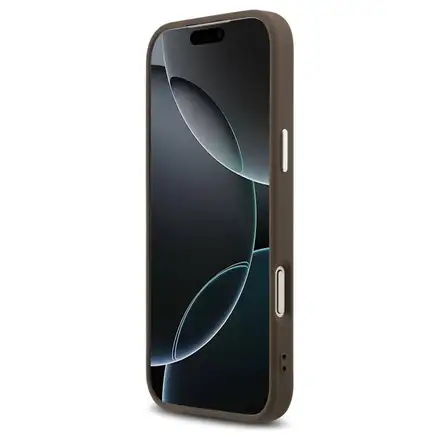 Guess PU 4G Metal Logo kryt iPhone 17 Pro Max hnědý