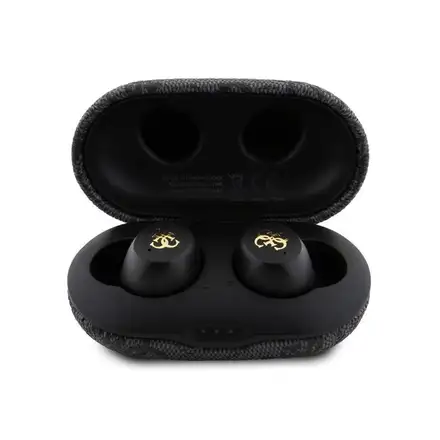 Guess PU 4G Metal Logo TWS Bezdrátová Sluchátka černá