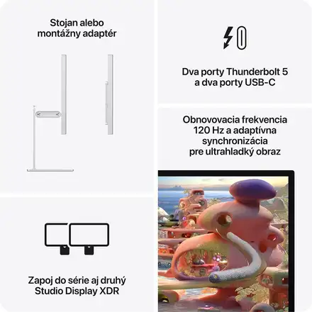 Apple Studio Display XDR - Sklo s nanotexturou - adaptér držáku VESA (Stojan není součástí)