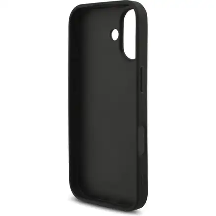 Guess PU 4G Metal Logo Strap kryt iPhone 17 černý