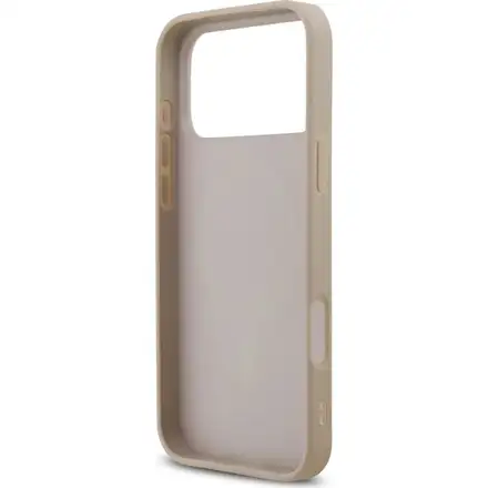 Guess PU Leather 4G Colored Ring MagSafe kryt iPhone 17 Pro Max růžový