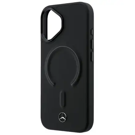 Mercedes PU Leather 3D MagSafe Zadní Kryt pro iPhone 17 černý
