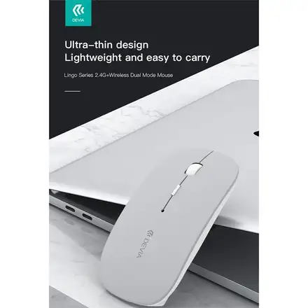 Devia myš Lingo Series 2.4G+Wireless Dual Mode Mouse - Silver