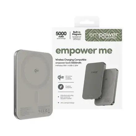 PanzerGlass EMPOWER Wireless Qi2 Powerbank 5.000 mAh - Titanium