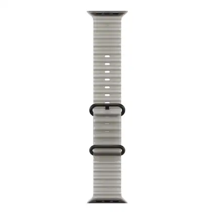 Apple Watch 49mm Translucent Grey Ocean Band-Black Titanium Finish