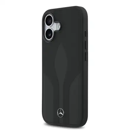 Mercedes Leather The Move MagSafe Zadní Kryt pro iPhone 17 černý