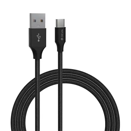 Devia kabel USB-A to USB-C Gracious Woven Cable 2m - Black