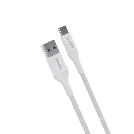 iStores by Epico Braided Cable 0.3m USB-C to USB-A - bílý