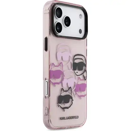 Karl Lagerfeld IML Multi K&CH Heads kryt iPhone 17 Pro Max růžový