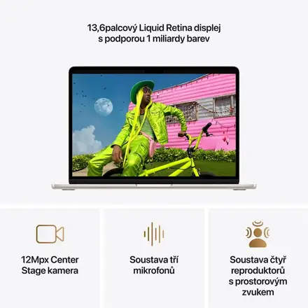 MacBook Air 13" Apple M5 10core CPU 10core GPU 32GB 1TB Hvězdně bílý CZ