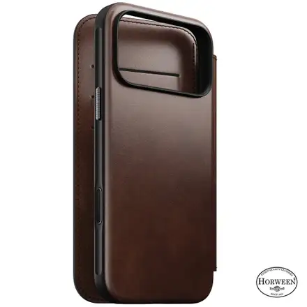 Nomad pouzdro Modern Leather Folio Magsafe Horween pro iPhone 18 Pro Max - Rustic Brown