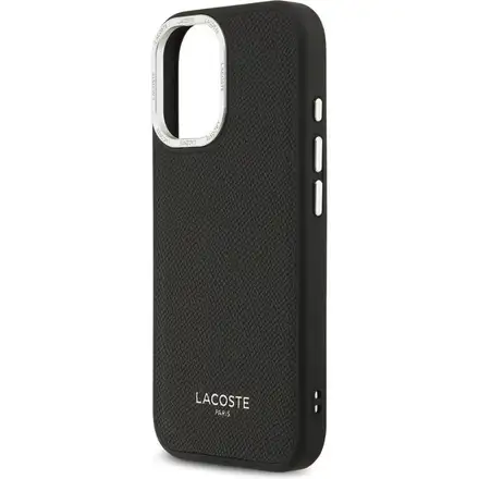 Lacoste PU Leather Champs Elysees MagSafe kryt iPhone 17 černý