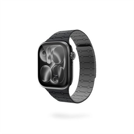 Epico Magnetic+ Silikonový řemínek pro Apple Watch SE (40mm)/Series 1-9 (38/40/41mm) 10-11 (42mm) - černá
