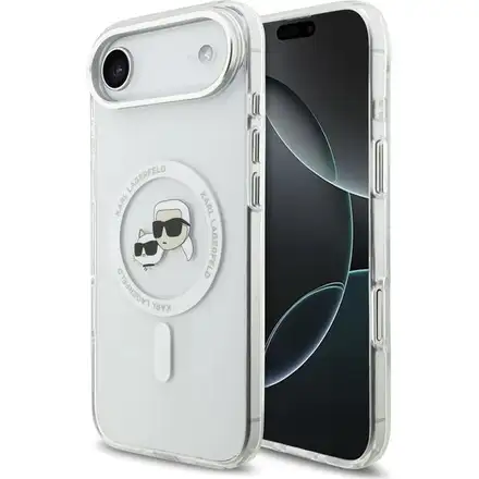 Karl Lagerfeld IML K&CH Heads Metal Frame MagSafe MagSafe kryt iPhone Air průhledná