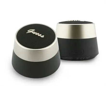 Guess Script Metal Logo Bluetooth Reproduktor 5W černý
