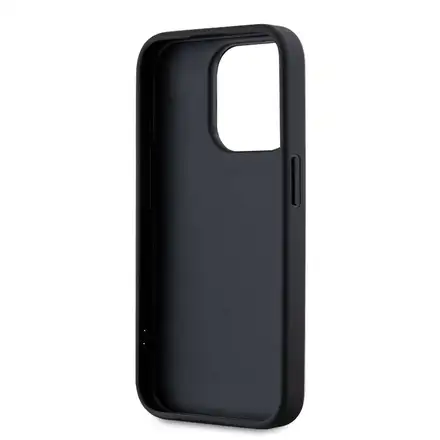 Karl Lagerfeld PU Saffiano Athleisure Stripe and Strap kryt iPhone 15 Pro Max černá