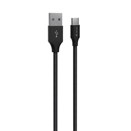 Devia kabel USB-A to USB-C Gracious Woven Cable 1m - Black