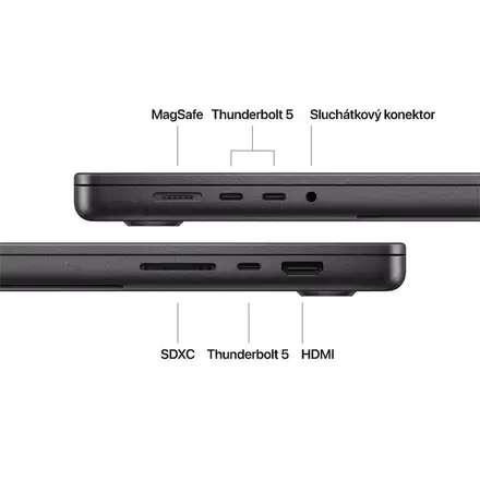 MacBook Pro 16"Apple M4 Pro 14core CPU 20core GPU 48GB 512GB Space Black CZ *Rozbalené &