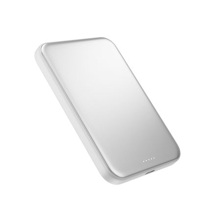 Epico UltraPack Qi2 25W Slim 5000mAh hliníková Mag+ bezdrátová powerbanka EM55-stříbrná