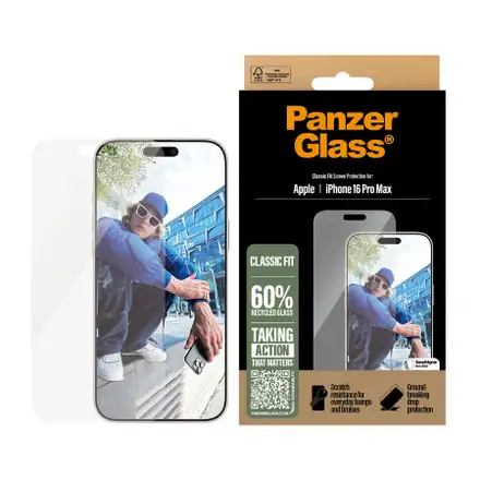 PanzerGlass ochranné sklo UWF Classic Fit pro iPhone 16 Pro Max-Clear