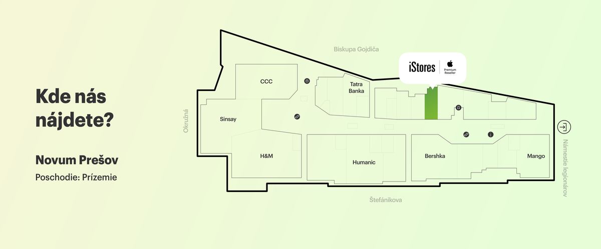 Pôdorys nákupného centra.