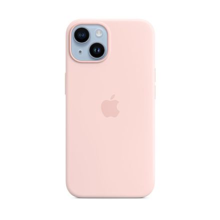 Apple iPhone 14 Silicone Case with MagSafe-Chalk Pink