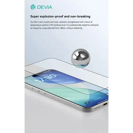 Devia ochranné sklo Star Series pro iPhone 17 Pro - Black Frame