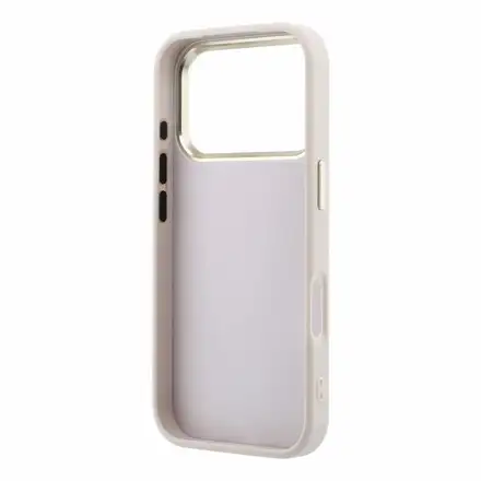 Guess PU 4G Strass Metal Logo kryt iPhone 18 Pro Max růžový