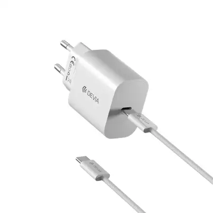 Devia síťová nabíječka Smart Series PD 30W with USB-C Cable - White