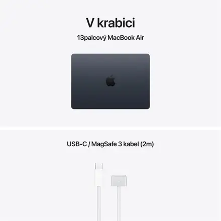 EDU MacBook Air 13" Apple M5 10core CPU 10core GPU 16GB 1TB Temně inkoustový CZ