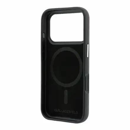 Karl Lagerfeld PU Semi Wrap Smooth Sketch Bodies Magsafe kryt iPhone 18 Pro Max tmavě červená