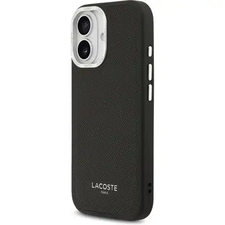 Lacoste PU Leather Champs Elysees MagSafe kryt iPhone 17 černý