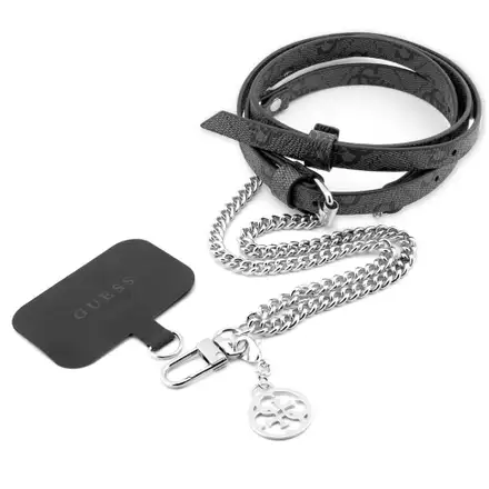 Guess Crossbody Popruh 4G Chain with Charm černý