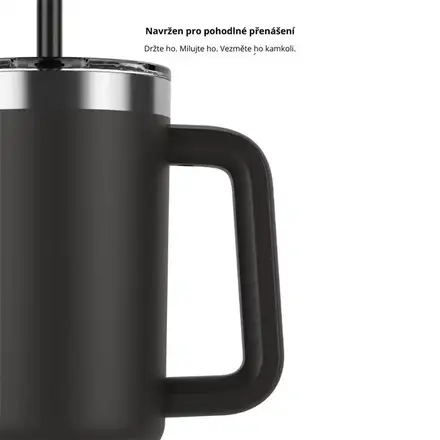 HidrateSpark PRO 2 - chytrý termohrnek, 887 ml, černý
