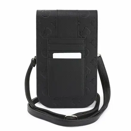 Guess PU 4G Peony Stripe Metal Logo Brašna na Telefon černá