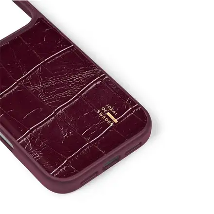 iDeal Fashion Vegan Leather Case MagSafe iPhone 17 Pro/18 Pro Fine Wine Croco
