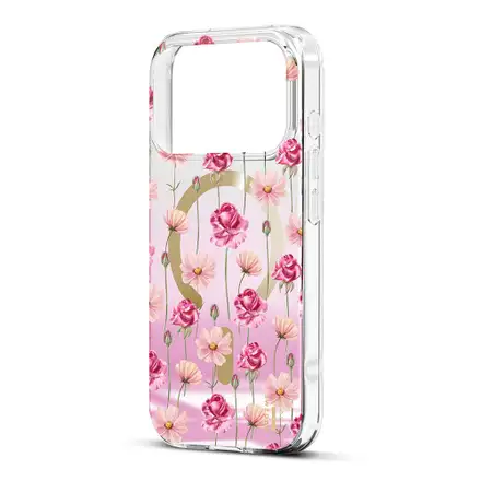 iDeal Fashion Mirror Case MagSafe iPhone 17 Pro Max/18 Pro Max Rose Blush Floral