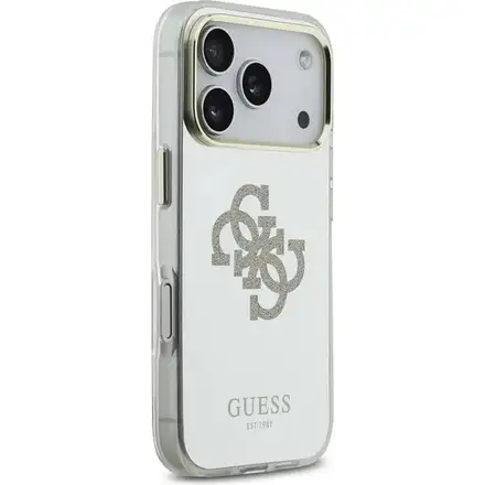 Guess PC/TPU Mirror 4G Glitter Logo MagSafe kryt iPhone 17 Pro Max zlatý