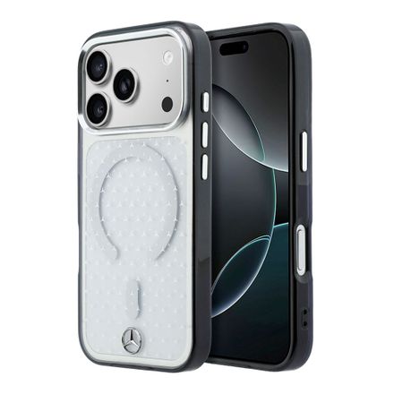 Mercedes PC/TPU Star Pattern MagSafe iPhone 18 Pro Max černý