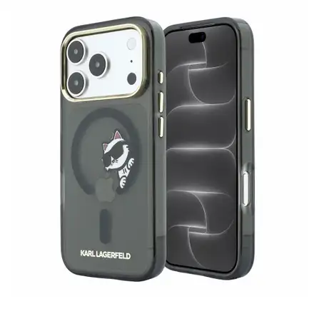 Karl Lagerfeld IML Choupette Peekaboo Magsafe kryt iPhone 18 Pro černá
