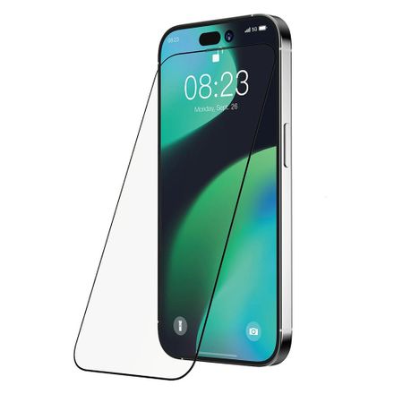 Devia ochranné sklo Van Series Anti-Static pro iPhone 15 Pro Max - Black Frame