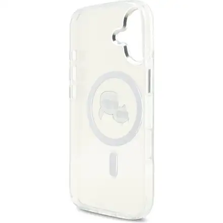 Karl Lagerfeld IML K&CH Heads Metal Frame MagSafe MagSafe kryt iPhone 17 průhledná