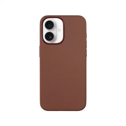 Epico Mag+ Leather Case iPhone 16 - hnědá